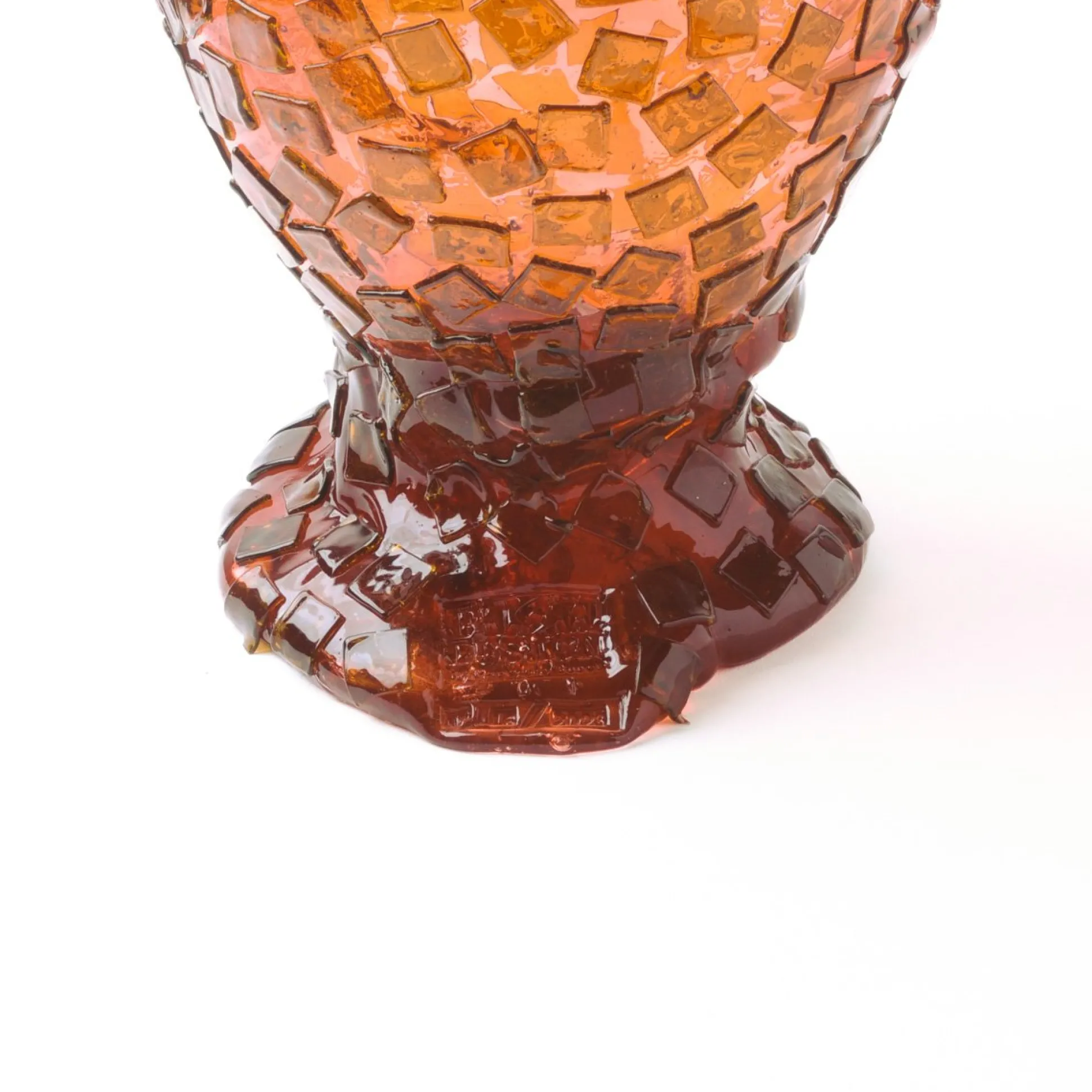 rock_vase__clear_pink_and_3.webp Rock Vase - Clear Pink And Clear Brown