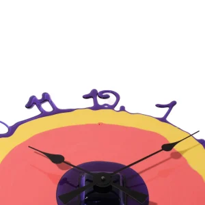 Round The Clock - Clear Purple, Matt Dark Salmon And Matt Pastel Yellow