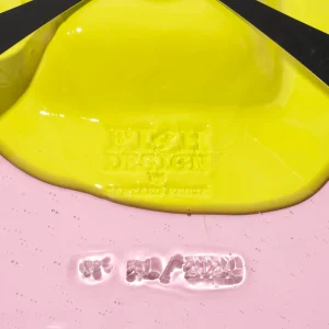Round The Clock - Fluo Yellow, Clear Antique Pink, Aubergine