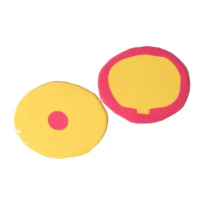 Set of 2 Table-Mates Small - Matt Pastel Yellow And Matt Fuchsia