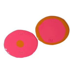 Set of 2 Table-Mates Small - Matt Fuchsia And Matt Ochre