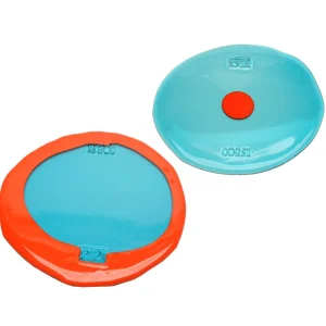Set of 2 Table-Mates Small - Clear Aqua And Matt Orange