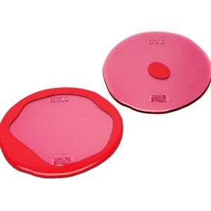 Set of 2 Table-Mates Small - Clear Fuchsia And Matt Coral Red