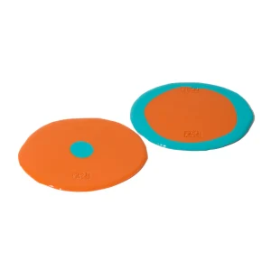 Set of 2 Table-Mates Small - Matt Pumpkin And Matt Turquoise