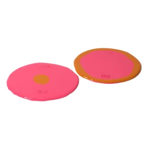Set of 2 Table-Mates Small - Matt Fuchsia And Matt Ochre