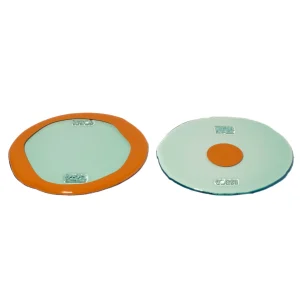 Set of 2 Table-Mates Small - Clear Aqua, Ochre