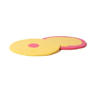 Set of 2 Table-Mates Small - Matt Pastel Yellow And Matt Fuchsia