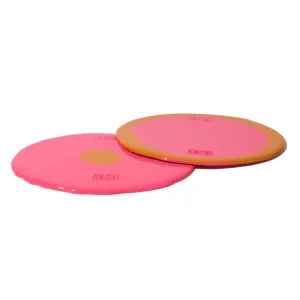Set of 2 Table-Mates Small - Matt Fuchsia And Matt Ochre
