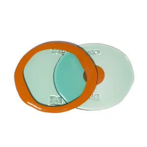 Set of 2 Table-Mates Small - Clear Aqua, Ochre