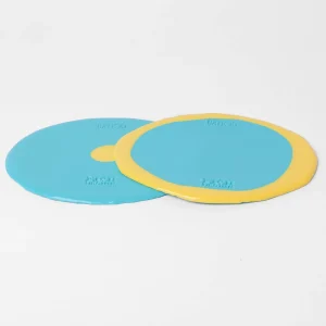 Set of 2 Table-Mates Small - Matt Turquoise, Pastel Yellow