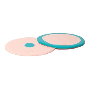 Set of 2 Table-Mates Small - Matt Salmon And Matt Turquoise