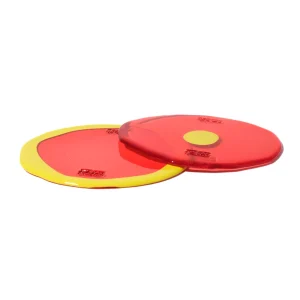 Set of 2 Table-Mates Small - Clear Red And Matt Fluo Yellow
