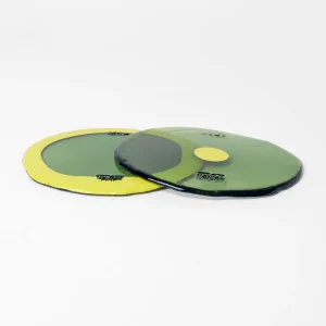 Set of 2 Table-Mates Small - Clear Bottle Green, Fluo Yellow