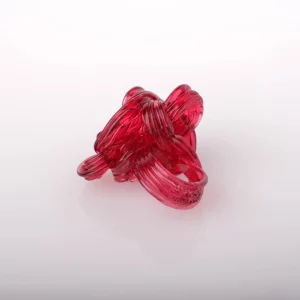 Spaghetti Ring - Clear Fuchsia 2