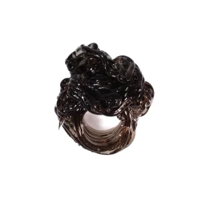 Spaghetti Ring - Clear Grey Fume' 3