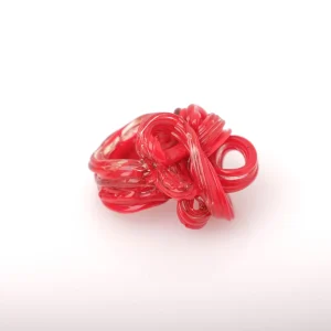 Spaghetti Ring - Matt Red, Clear