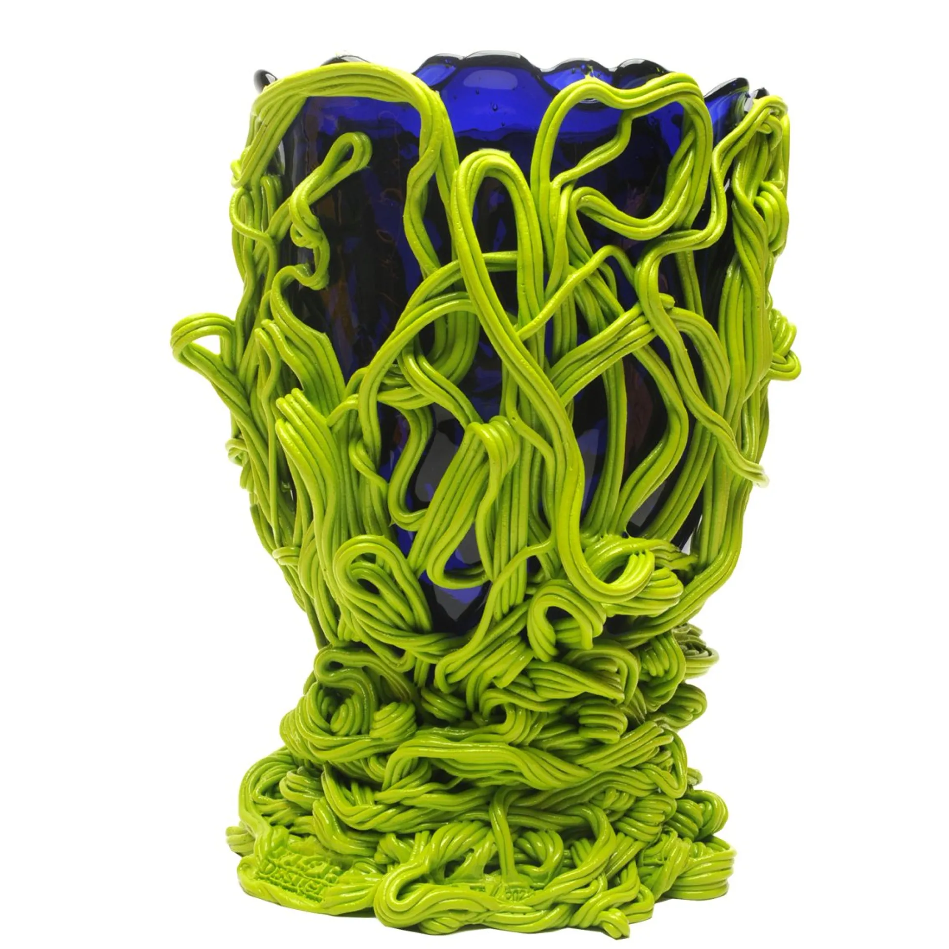 spaghetti_special_vase__c_0-4.webp Spaghetti Special Vase - Clear Blue And Matt Lime