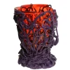 Spaghetti Special Vase - Clear Red And Matt Purple