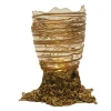 Spaghetti Vase - Clear And Gold