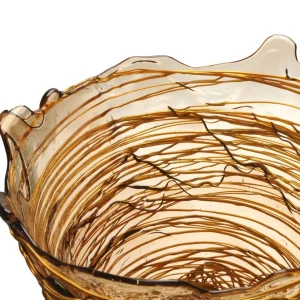 Spaghetti Vase - Clear And Gold