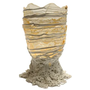 Spaghetti Vase - Clear And White
