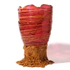 Spaghetti Vase - Clear Fuchsia And Matt Ochre