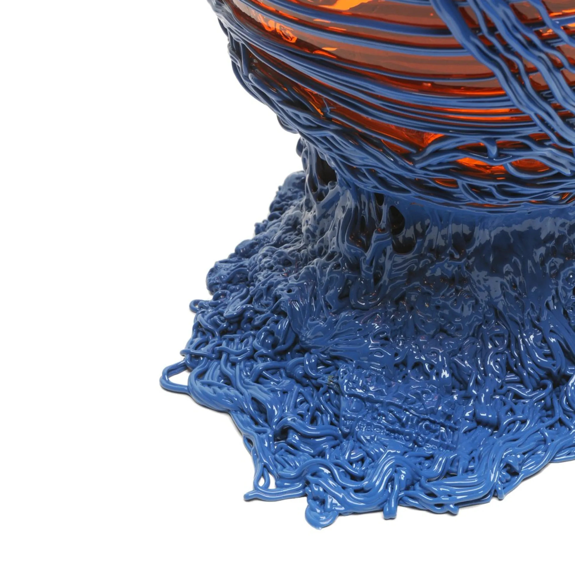 spaghetti_vase__clear_ora_4.webp Spaghetti Vase - Clear Orange And Matt Dark Lavender