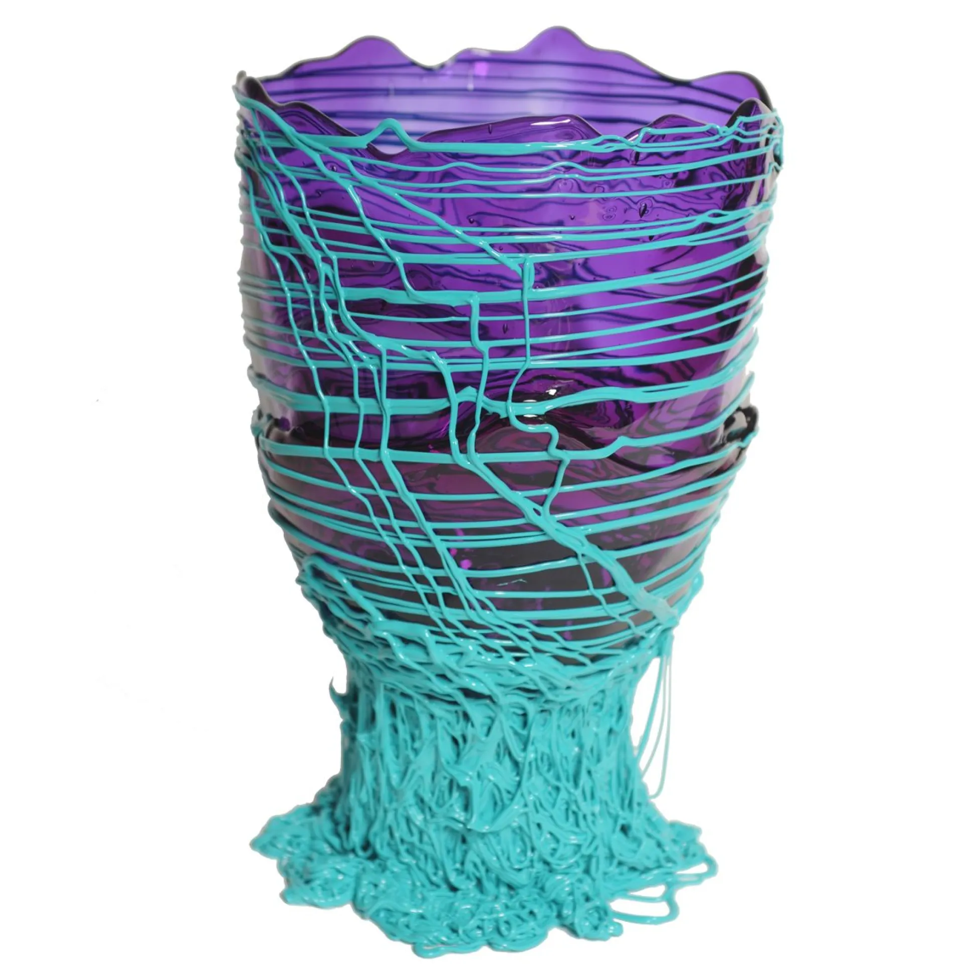 spaghetti_vase__clear_pur_1.webp Spaghetti Vase - Clear Purple And Matt Turquoise