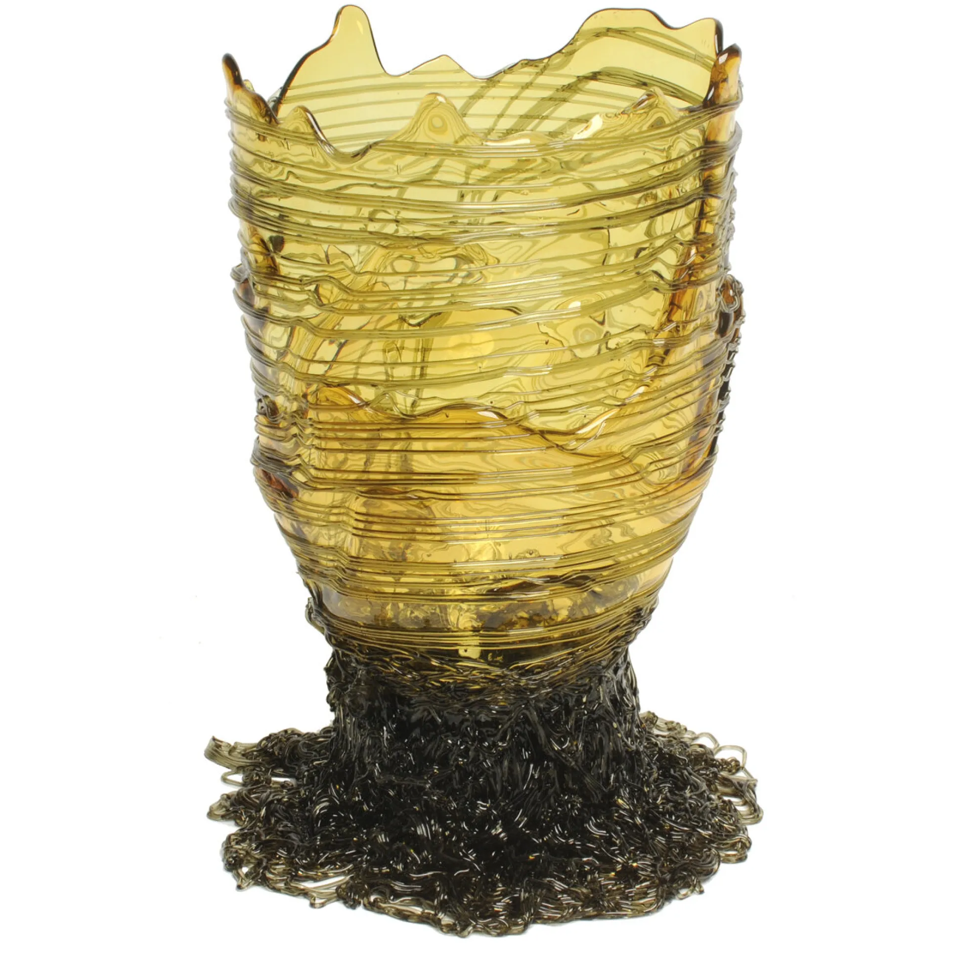 spaghetti_vase__clear_yel_1.webp Spaghetti Vase - Clear Yellow And Clear Grey
