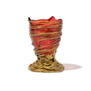 Spaghetti XS - Clear Dark Ruby And Gold