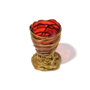 Spaghetti XS - Clear Dark Ruby And Gold