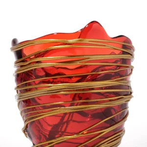 Spaghetti XS - Clear Dark Ruby And Gold