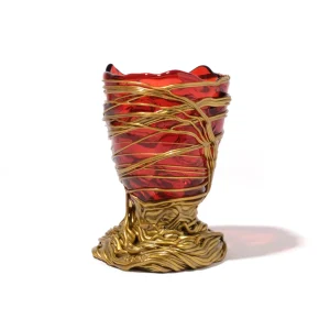 Spaghetti XS - Clear Dark Ruby And Gold