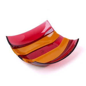 Stripe Basket - Clear Fuchsia, Ochre