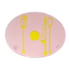 Table-Mates - Clear Antique Pink, Fluo Yellow