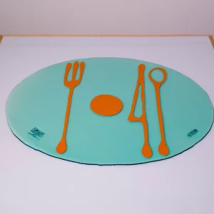 Table-Mates - Clear Aqua, Ochre