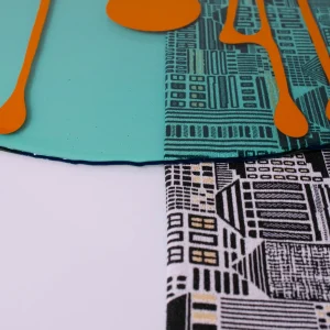 Table-Mates - Clear Aqua, Ochre