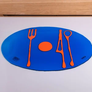 Table-Mates -  Clear Blue, Matt Orange