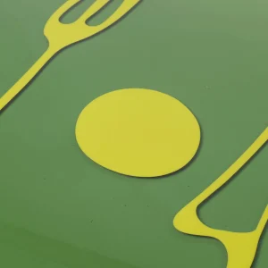 Table-Mates - Clear Bottle Green, Fluo Yellow