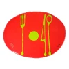 Table-Mates - Clear Dark Ruby, Matt Acid Green