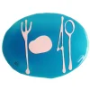 Table-Mates - Clear Emerald, Matt Pastel Pink
