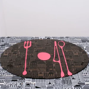 Table-Mates - Clear Fumè, Matt Fuchsia