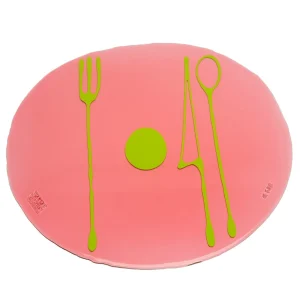 Table-Mates - Clear Light Fuchsia And Lime