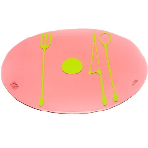 Table-Mates - Clear Light Fuchsia And Lime