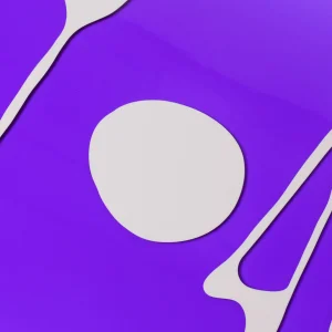 Table-Mates - Clear Purple, Matt Ivory