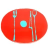 Table-Mates - Clear Red And Matt Turquoise