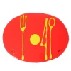 Table-Mates - Clear Red And Matt Fluo Yellow