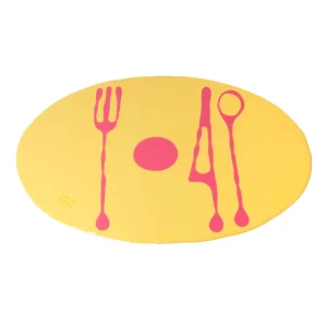 Table-Mates - Matt Pastel Yellow And Matt Fuchsia