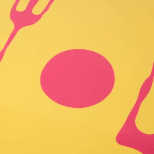 Table-Mates - Matt Pastel Yellow And Matt Fuchsia