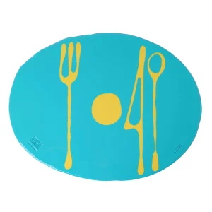 Table-Mates - Matt Turquoise, Pastel Yellow